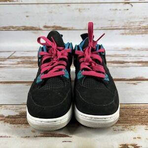 Nike Air Jordan 4 Retro GS Black Pink Girls Youth Size 4.5Y Sneakers Shoes